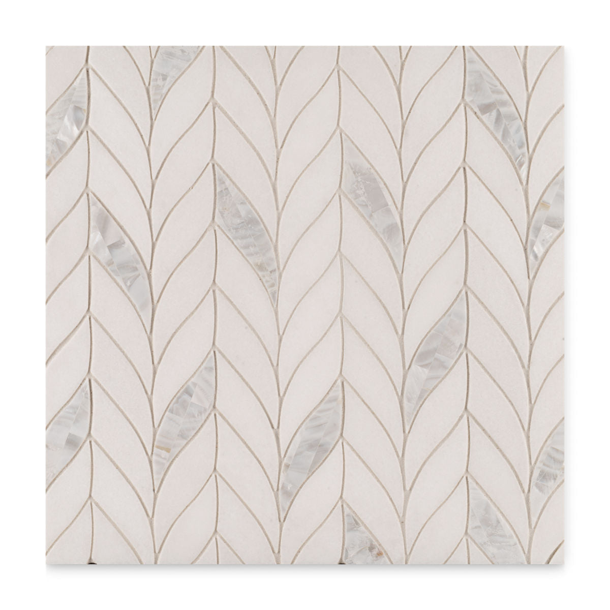 Ann Sacks | Benton White Thassos/Shell Braid Mosaic Tile