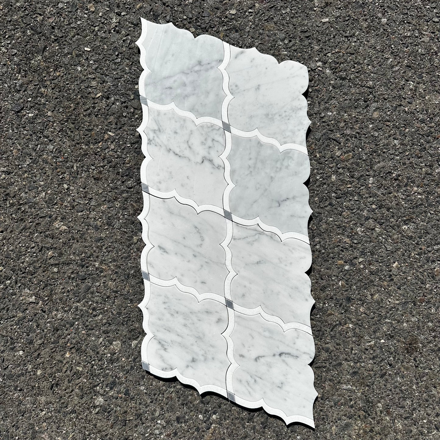 MJ Amina | White Carrara, White Thassos, Bardiglio Polished Dots