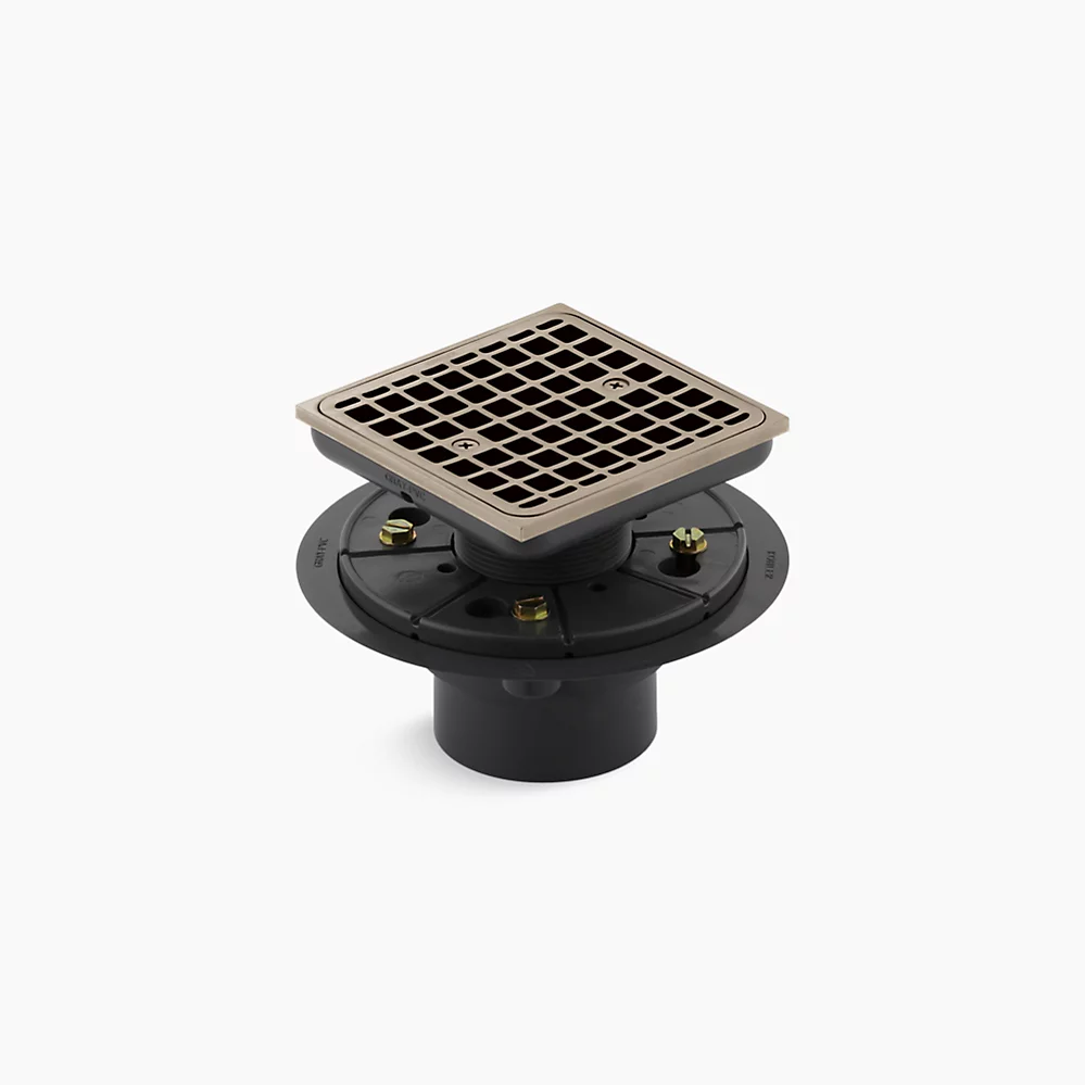 Kohler | Tile-In Square Shower Drain in Vibrant Brushed Bronze