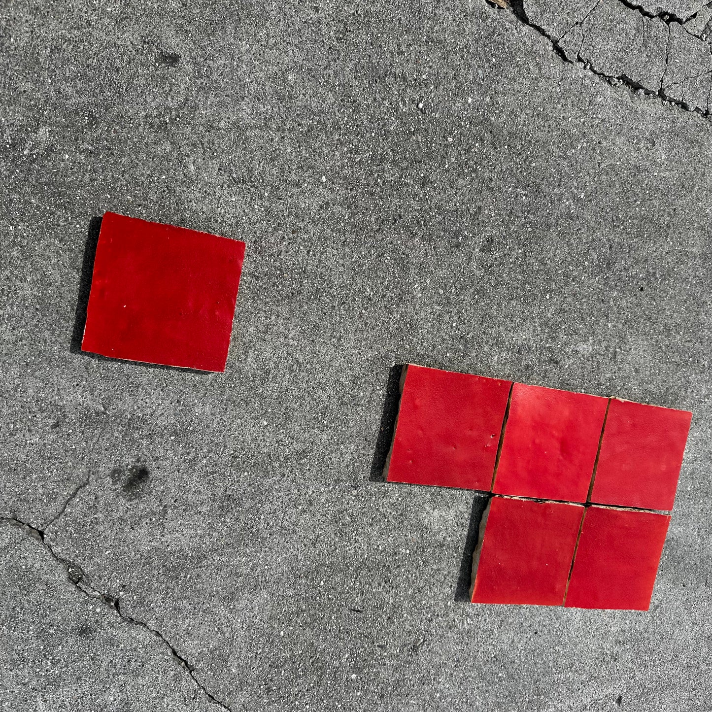 Lili Tile | Hibiscus Red Zellige Tile - 4x4 Square