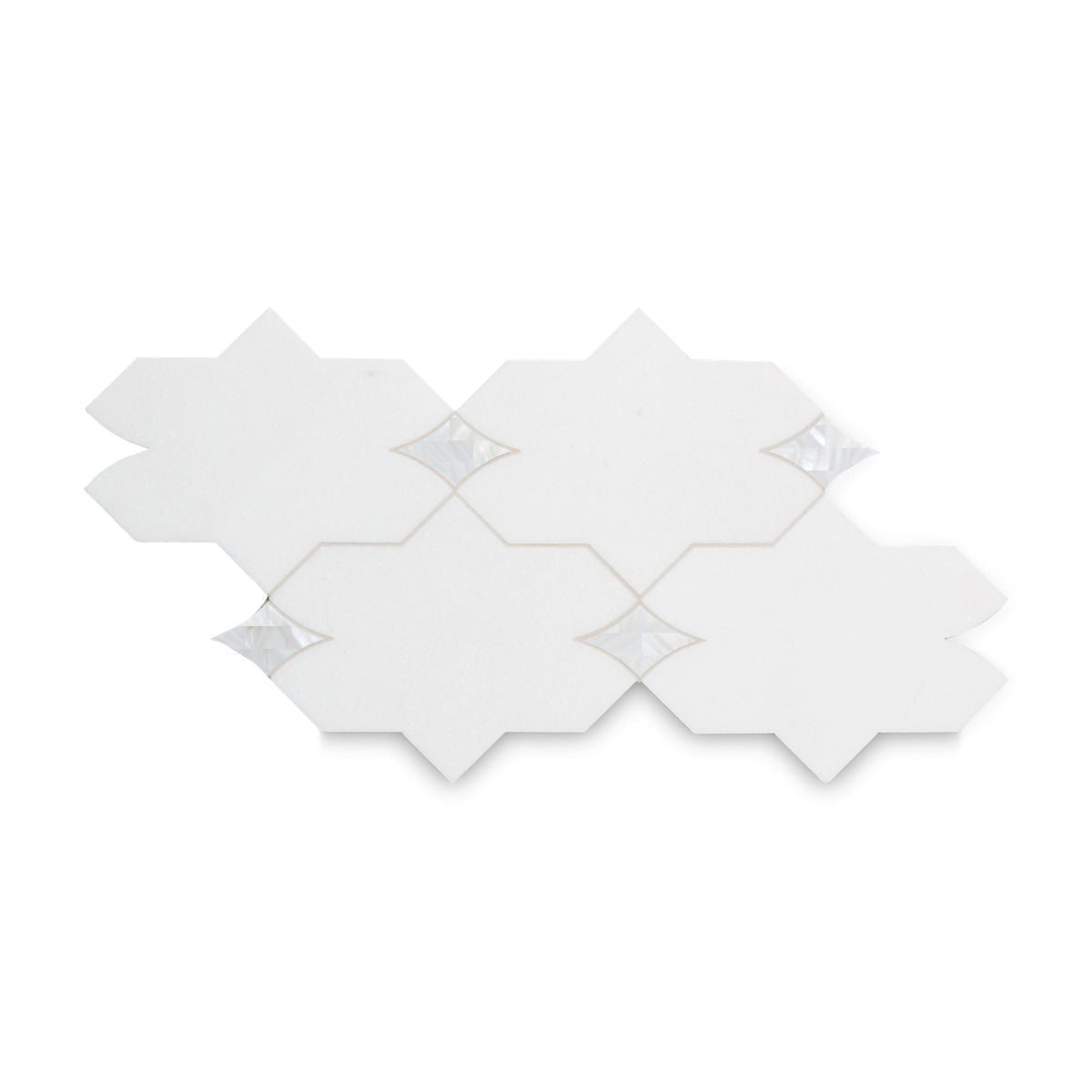Ann Sacks | Benton White Thassos/Shell Aletta Mosaic Tile