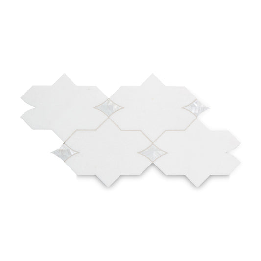 Ann Sacks | Benton White Thassos/Shell Aletta Mosaic Tile