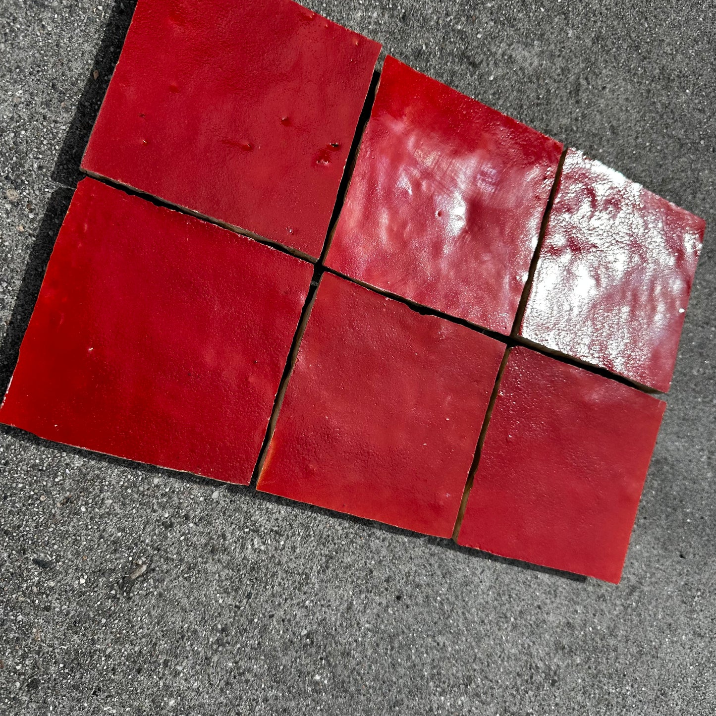 Lili Tile | Hibiscus Red Zellige Tile - 4x4 Square