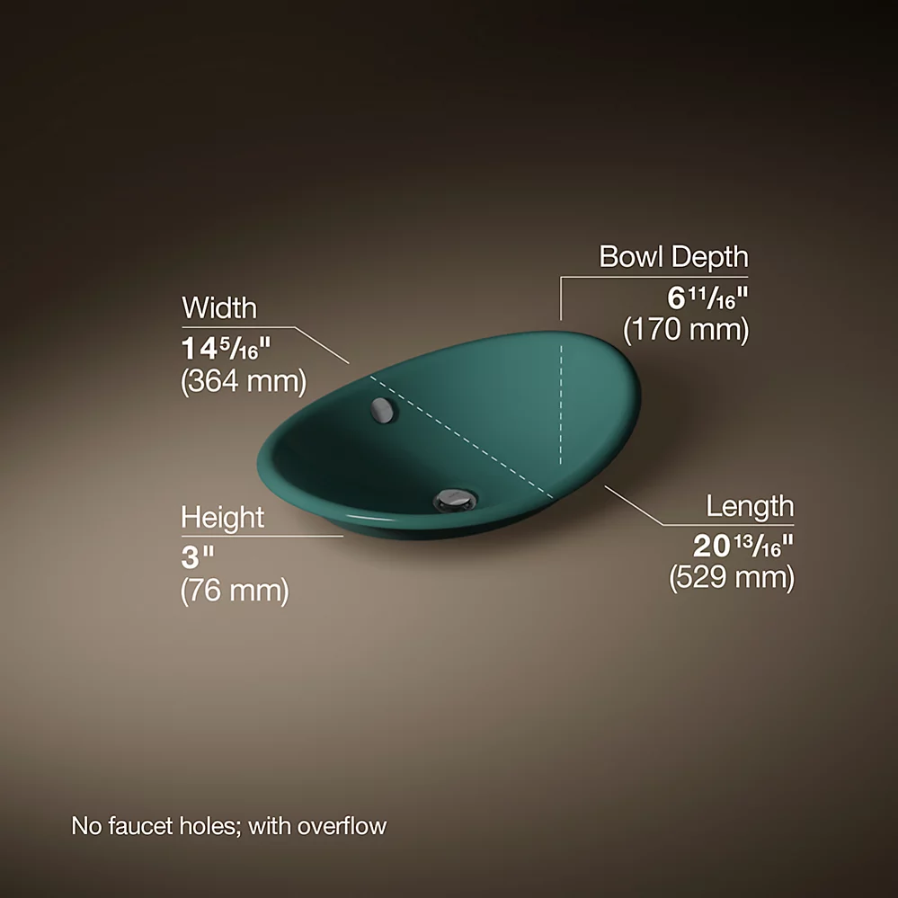 Kohler | Iron Plains Sink in Teal