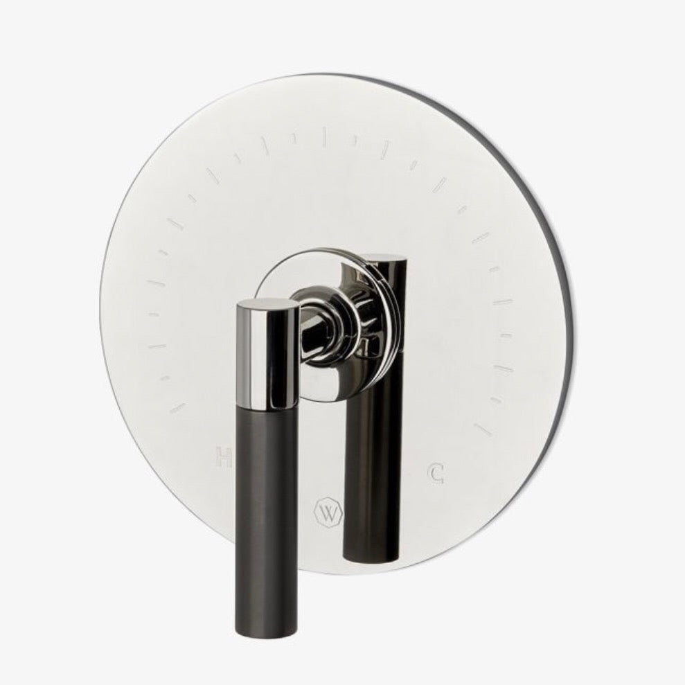 Waterworks | Bond Tandem Srs Round Thermostatic Control Valve Trim 2-Tone Handle