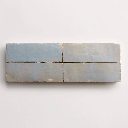 Clé Tile | Zellige Tile 2x6x3/4 in Shattered Pearl