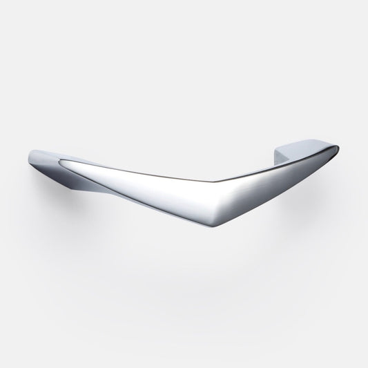 Rejuvenation | Boomerang 4 Inch Drawer Pull in Polished Chrome