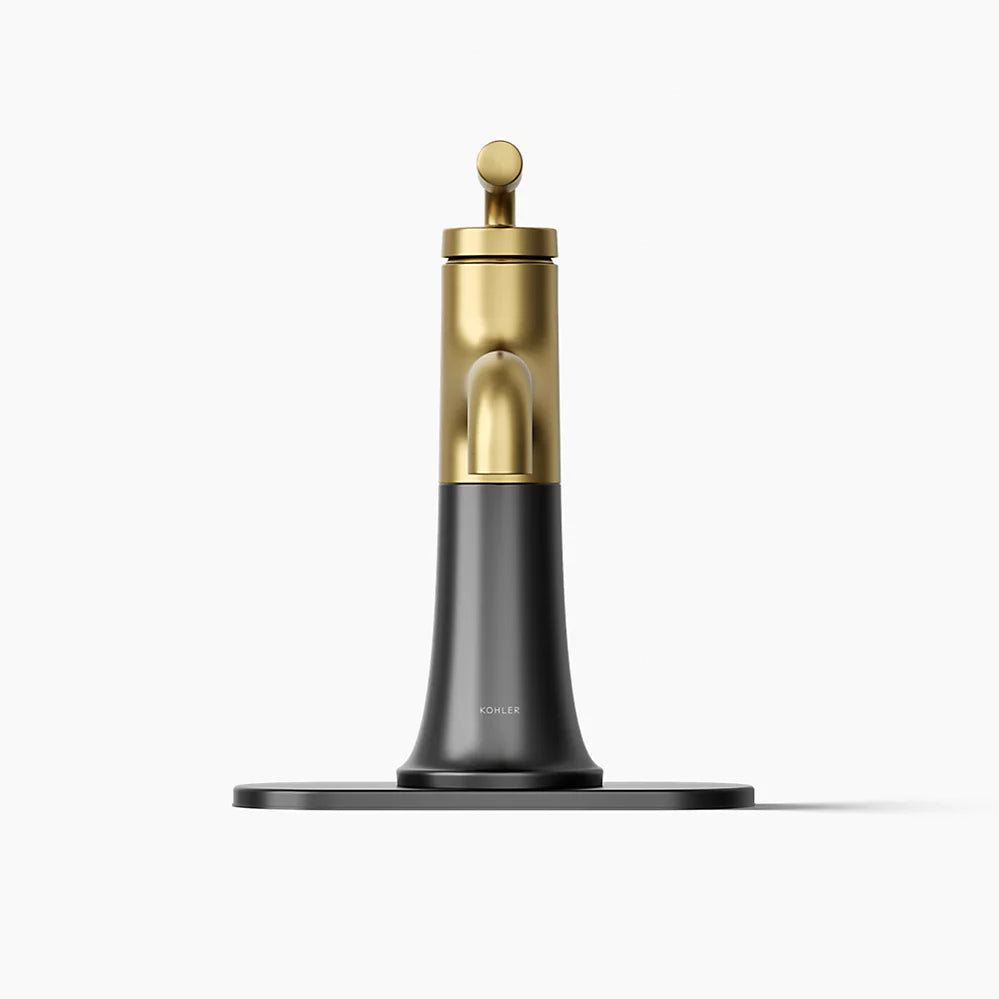 Kohler | Tone Single‑Handle Bathroom Sink Faucet 0.5 GPM Matte Black/Moderne Brass