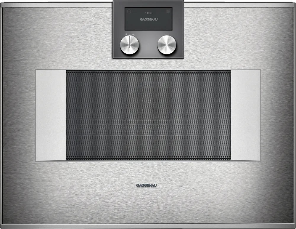 Gaggenau | 400 series oven 30'' door hinge: left, Stainless Steel Behind Glass