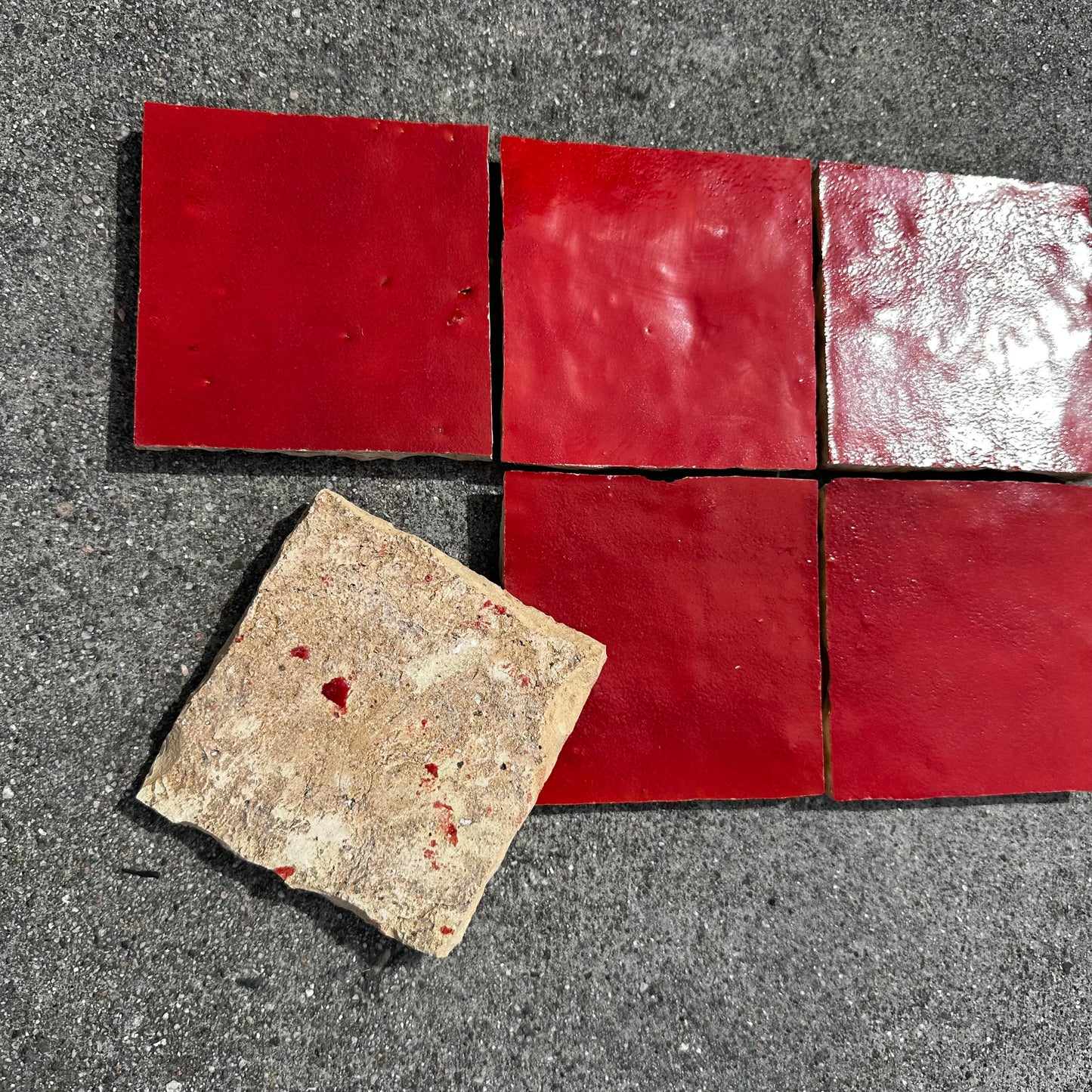 Lili Tile | Hibiscus Red Zellige Tile - 4x4 Square