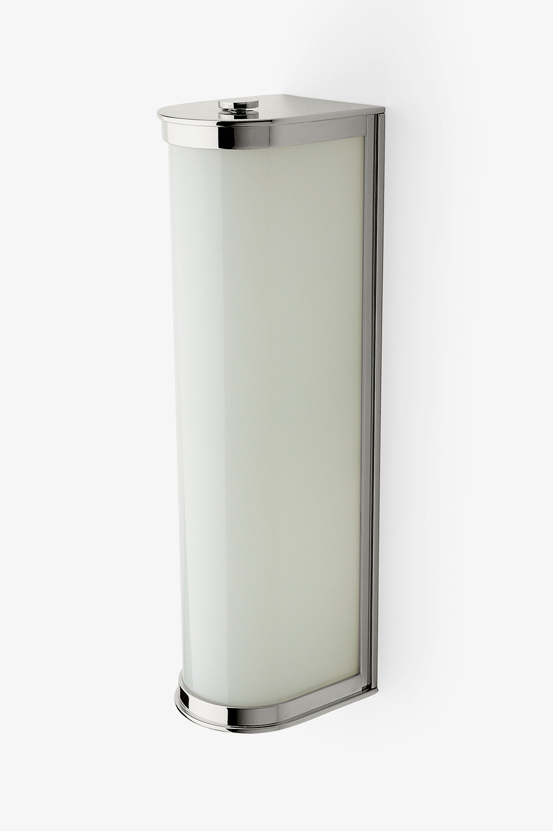 Waterworks | Oriel II Wall Mounted Single Arm Sconce, Glass Shade, Chrome