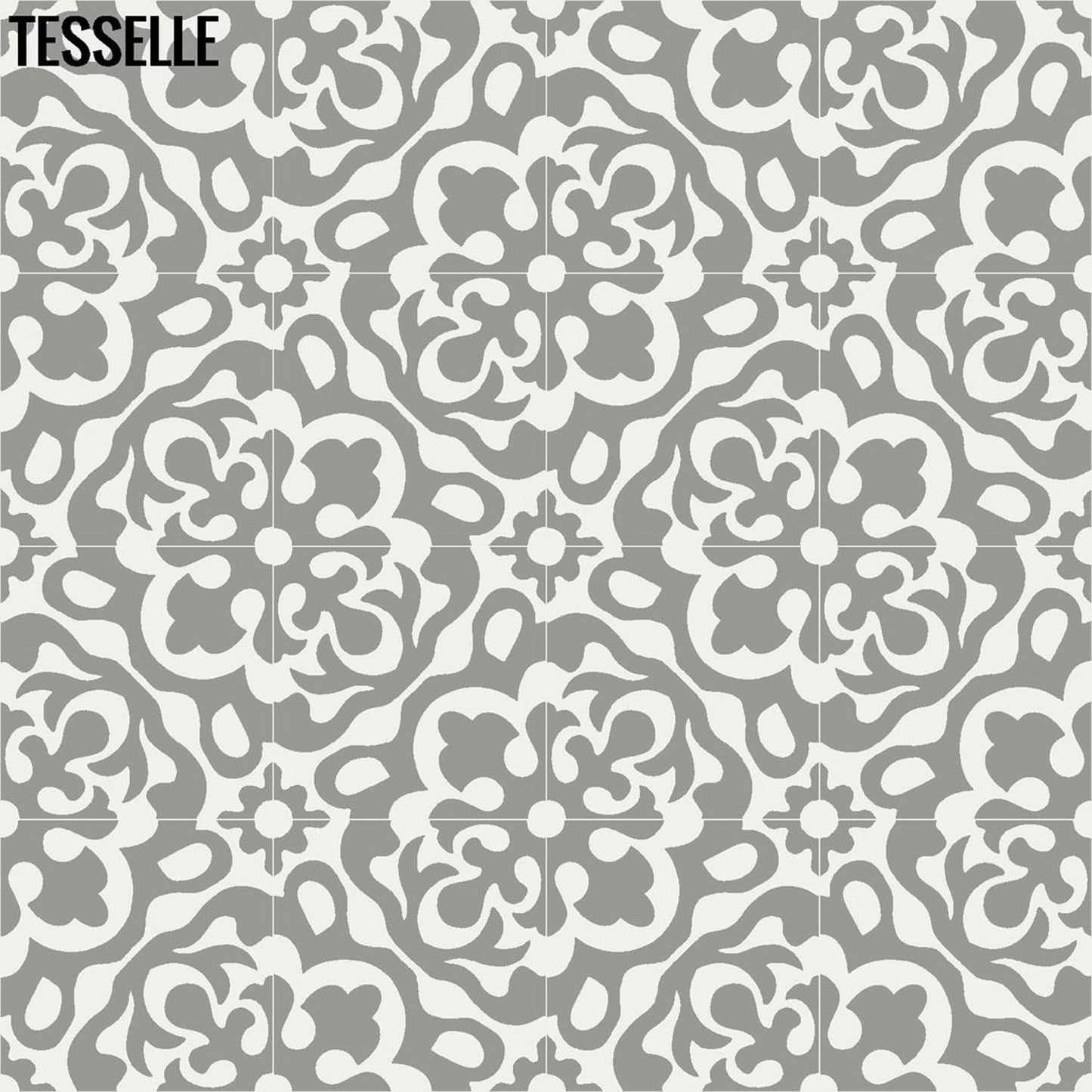 Tesselle | Calais Silveri 8" Square Cement Tile