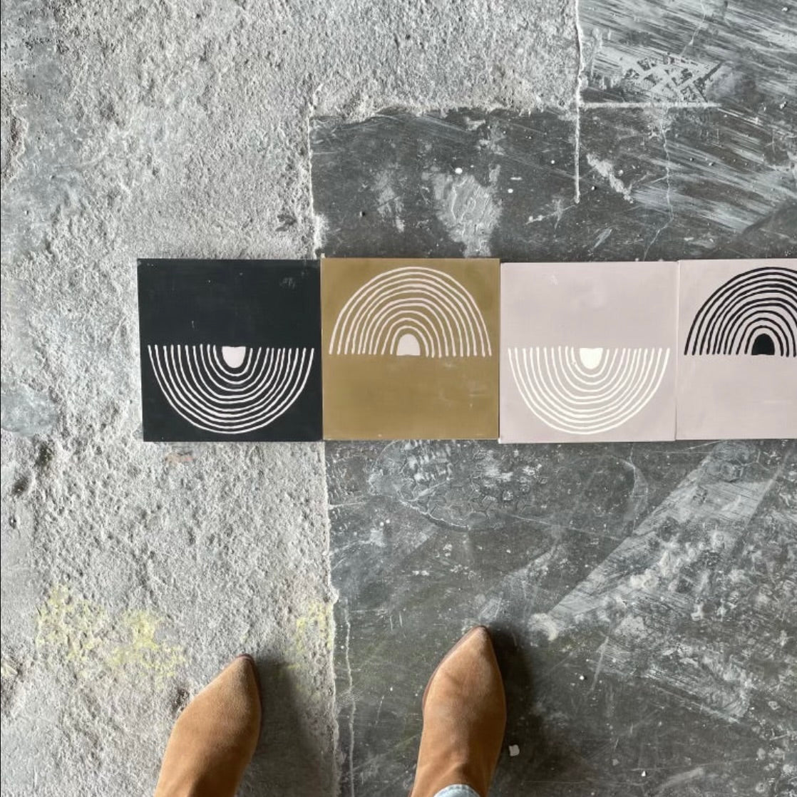 Concrete Collaborative | Strands 8x8 Indio Rainbow in Ebony and Lilac Accent
