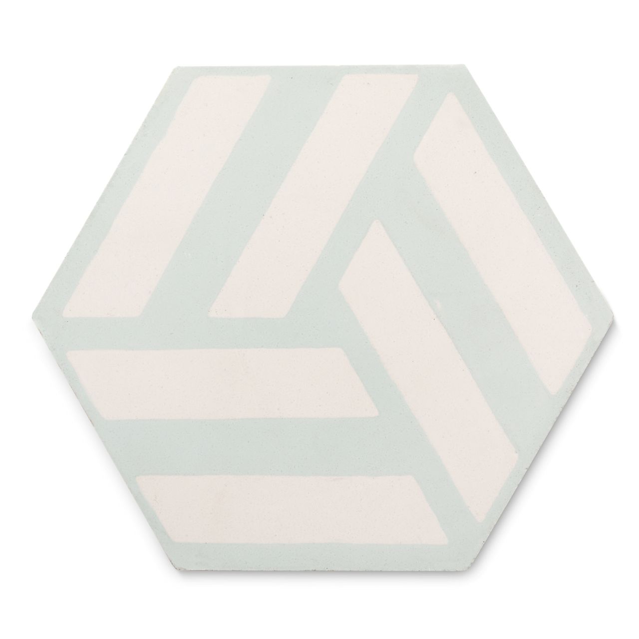 Ann Sacks | Paccha Robin's Egg/Milk Hexagon Knot 9 x 8 Specialty Concrete Tile