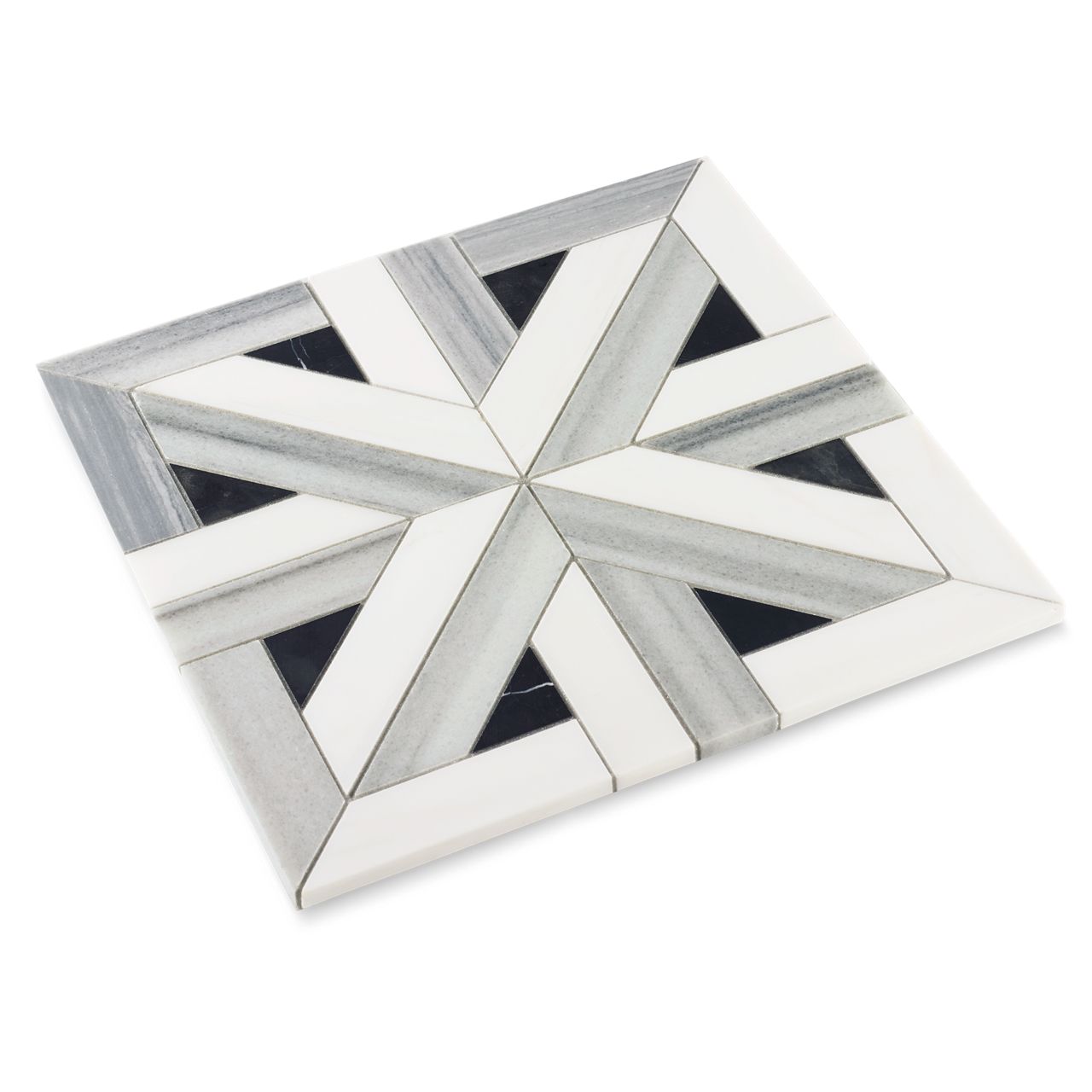 Ann Sacks | Asher Grey/Dolomite/Black Parquet Stone Tile