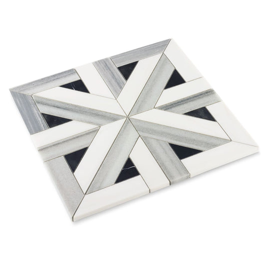 Ann Sacks | Asher Grey/Dolomite/Black Parquet Stone Tile