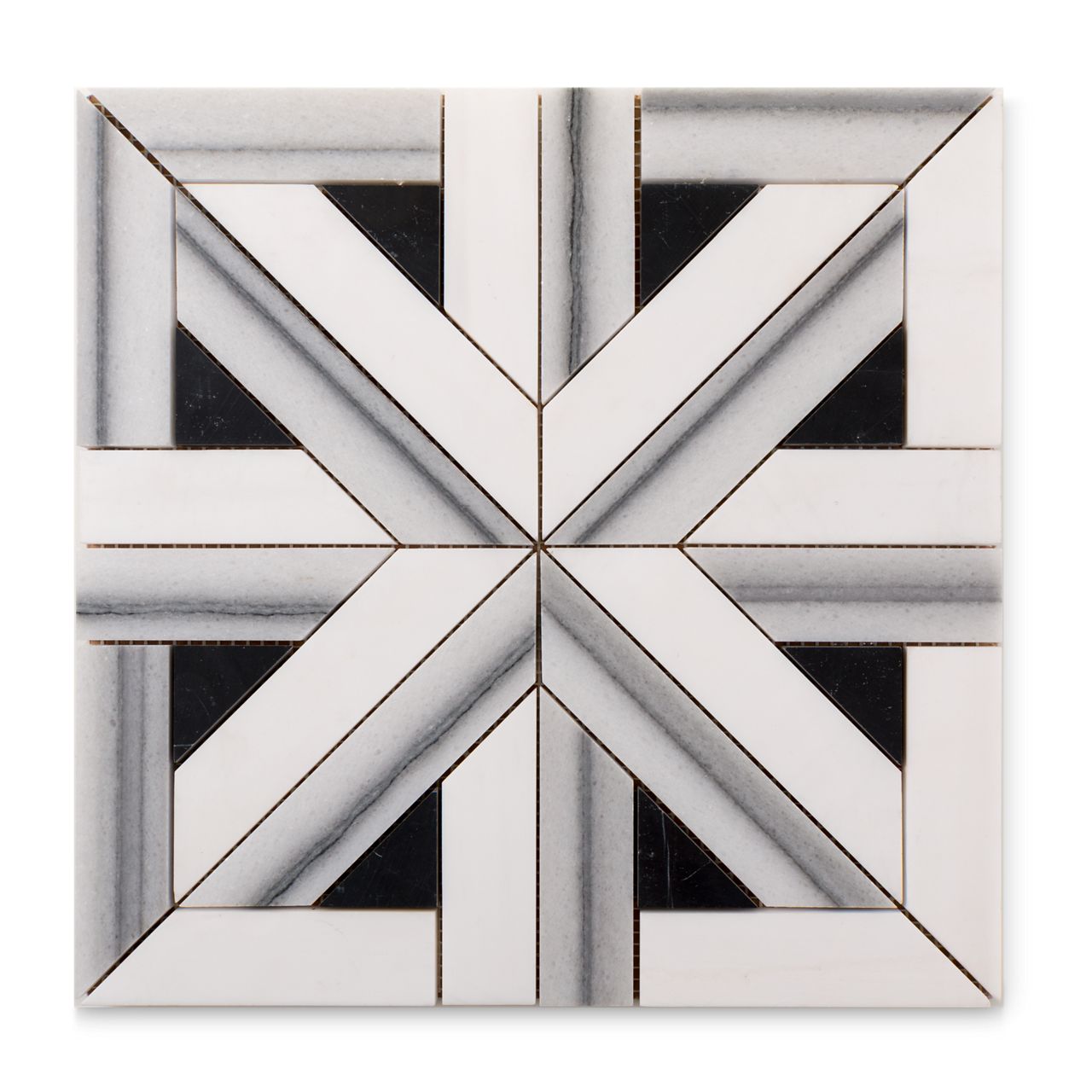 Ann Sacks | Asher Grey/Dolomite/Black Parquet Stone Tile