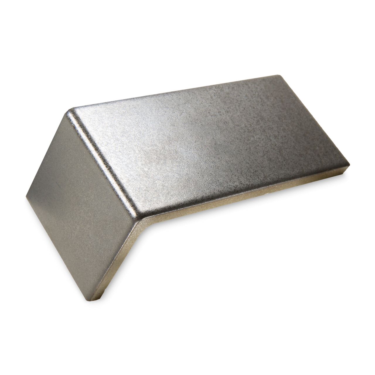 Ann Sacks | Pearl 4 x 2 End Cap Silver Shimmer Ceramic Trim Tile