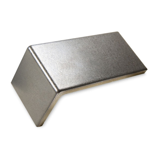 Ann Sacks | Pearl 4 x 2 End Cap Silver Shimmer Ceramic Trim Tile