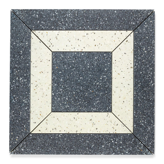 Ann Sacks | Mod Moda by Martyn Lawrence Bullard Navy-White Alexander Mosaic Tile