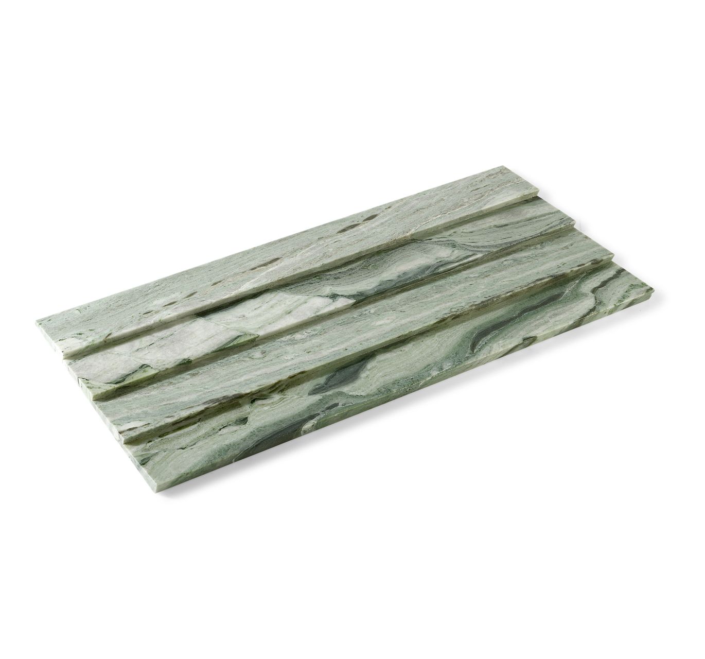 Ann Sacks | Belcaro Nubo Verde Pleated 12 x 24 Stone Tile
