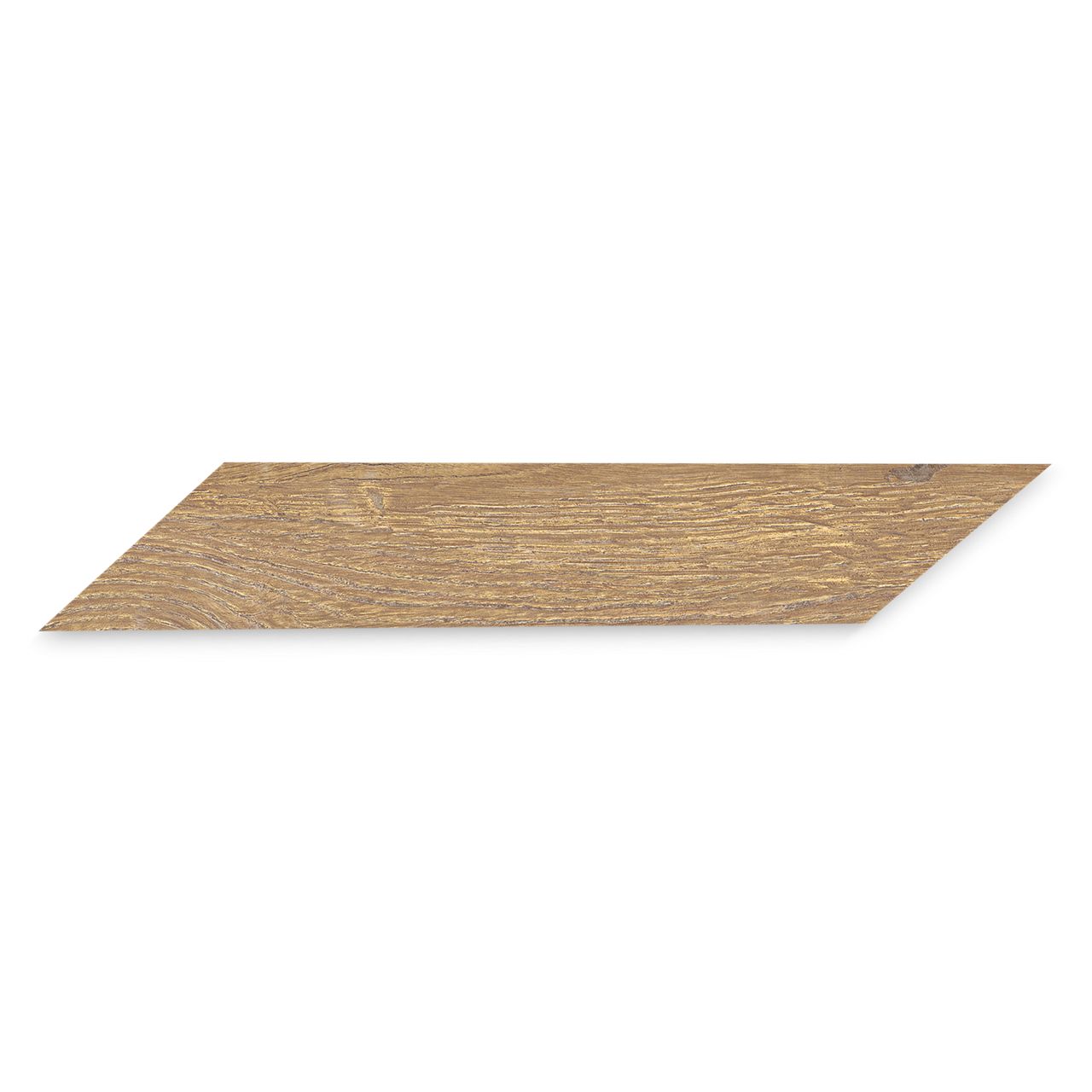 Ann Sacks | Ellwood Brown Patin Chevron Right 4 x 24 Porcelain Tile