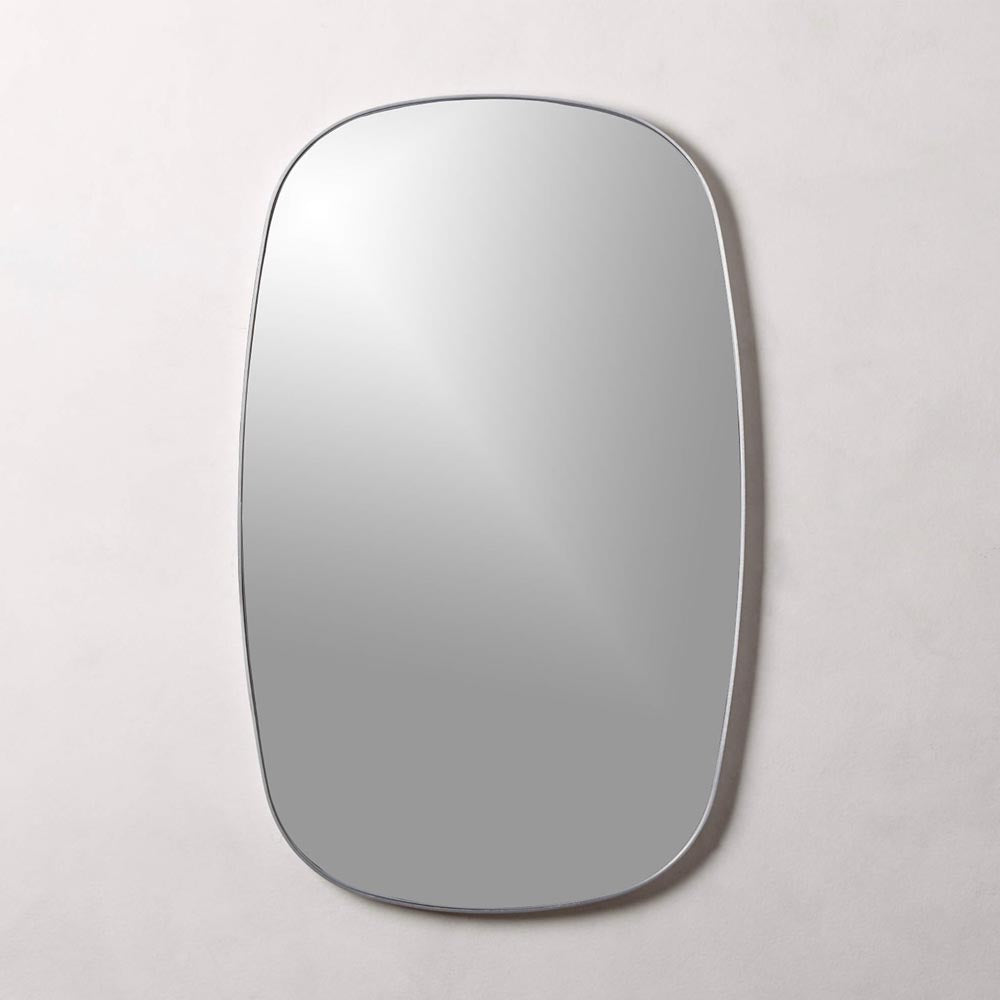 Crate and Barrel | Infinity Silver Oblong Wall Mirror 23"x37"