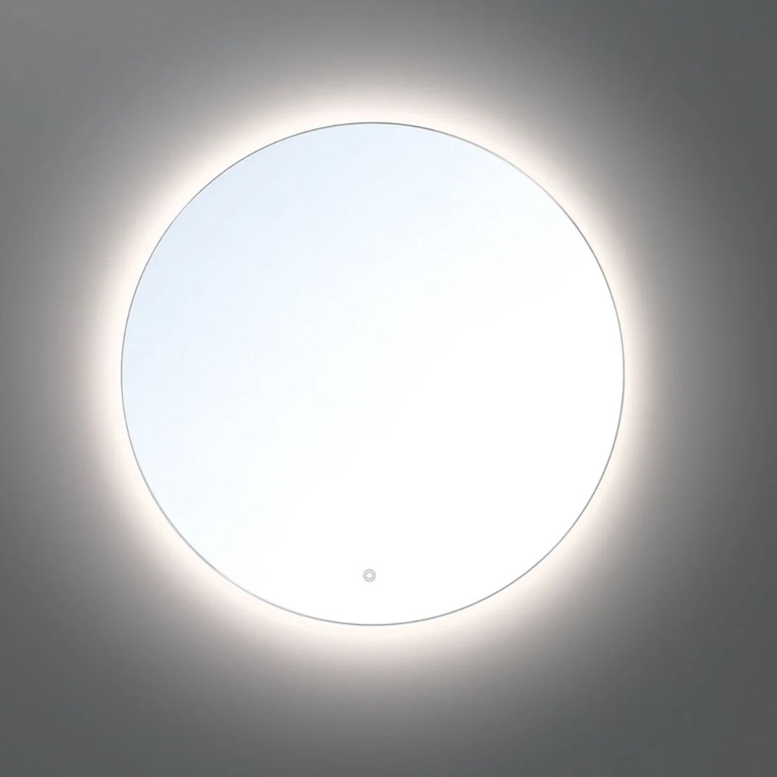 Eurofase Lighting | 24" Circular Flat Frameless Wall Mounted Bathroom Mirror with Touch Switch