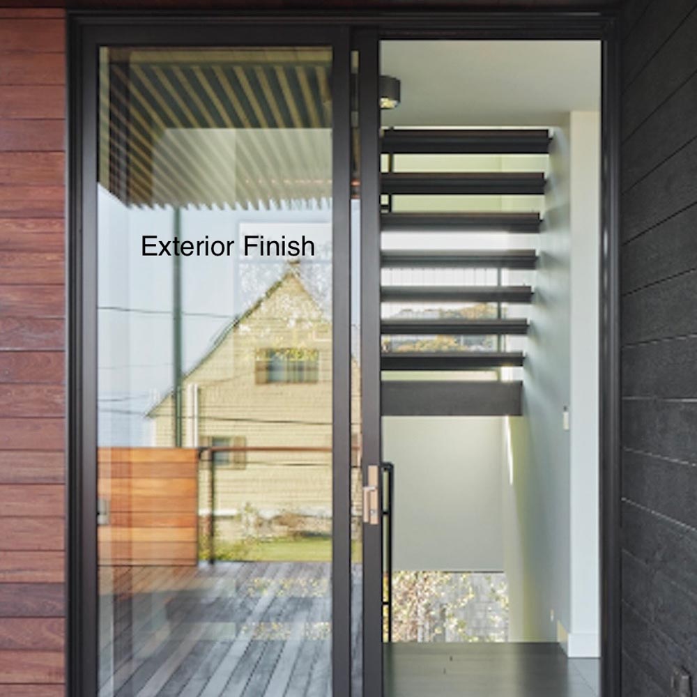 Loewen | 3-Panel Multi-Slide Exterior Door, 102 x 85 OXX. Alum Ext, Fir Interior
