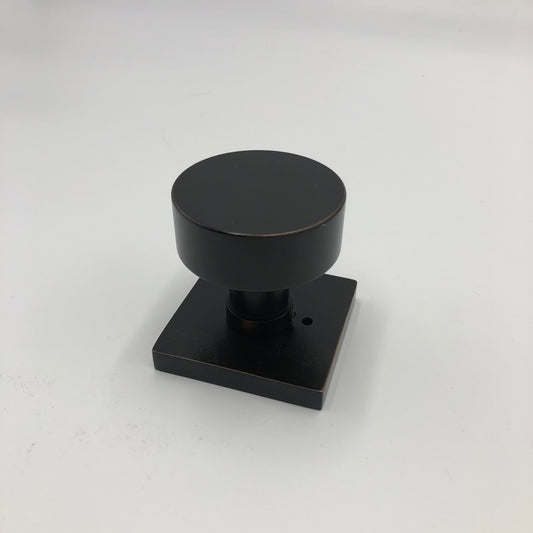 Emtek | Door Knob Round Privacy Sqr Ros Drk Bronze CF Mech -  C5210