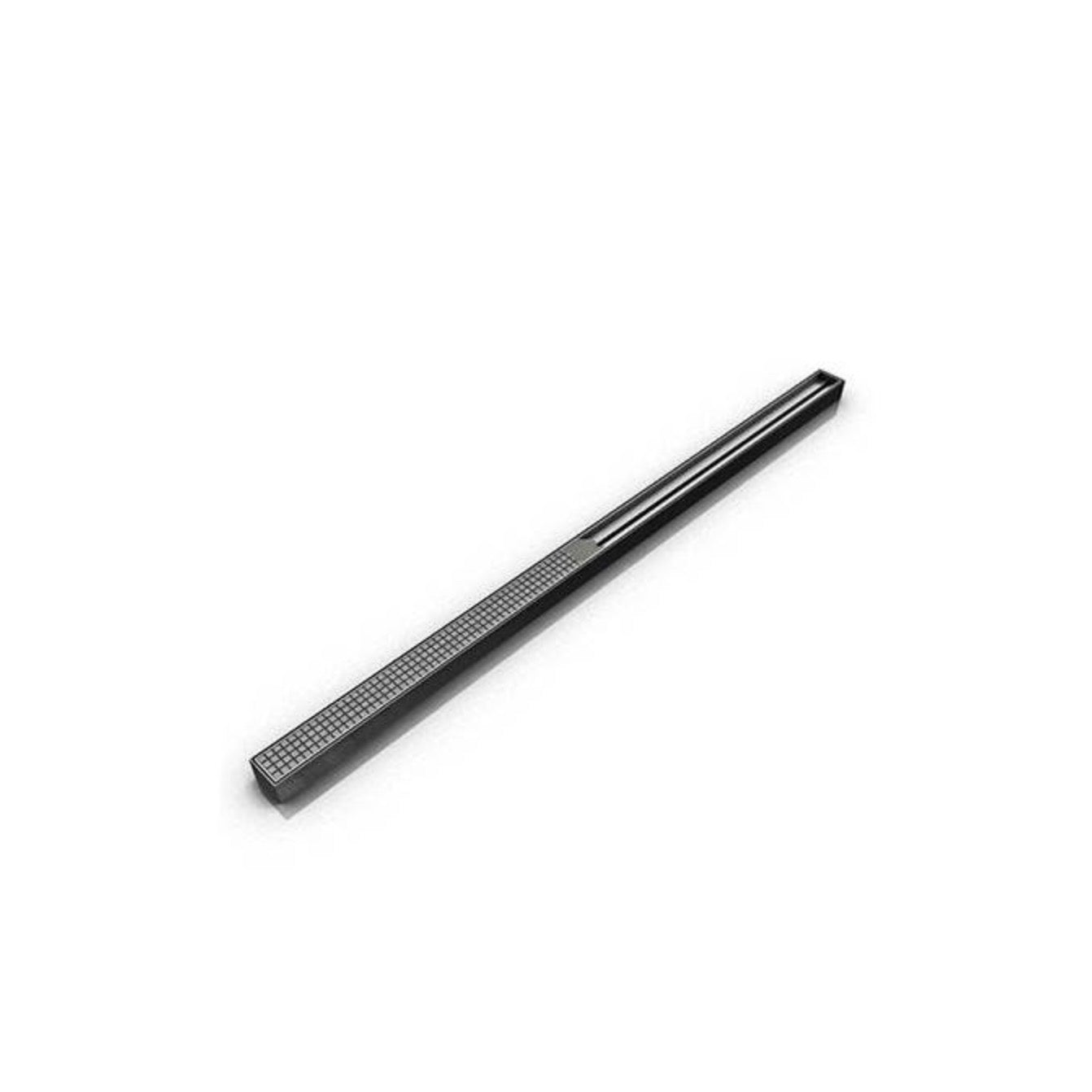 Infinity Drain | STIF AS 6596 BK 96" Sizable Linear Drain Steel, Tile Frame, Black