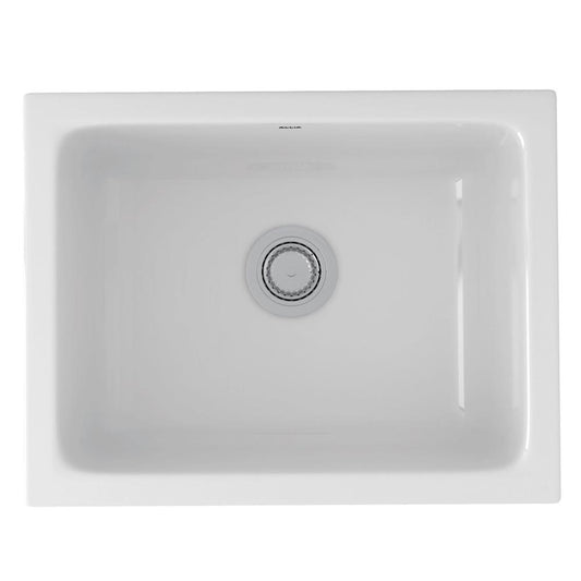Rohl | Allia 24 Inch Fireclay Single Bowl Undermount Kitchen Or Laundry Sink