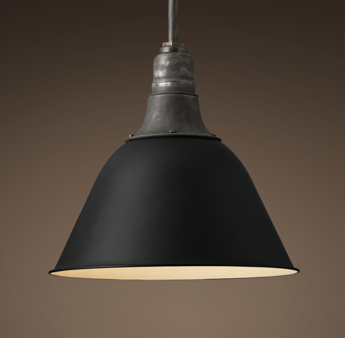 Restoration Hardware | Vintage French Farmhouse Pendant 14”- Black