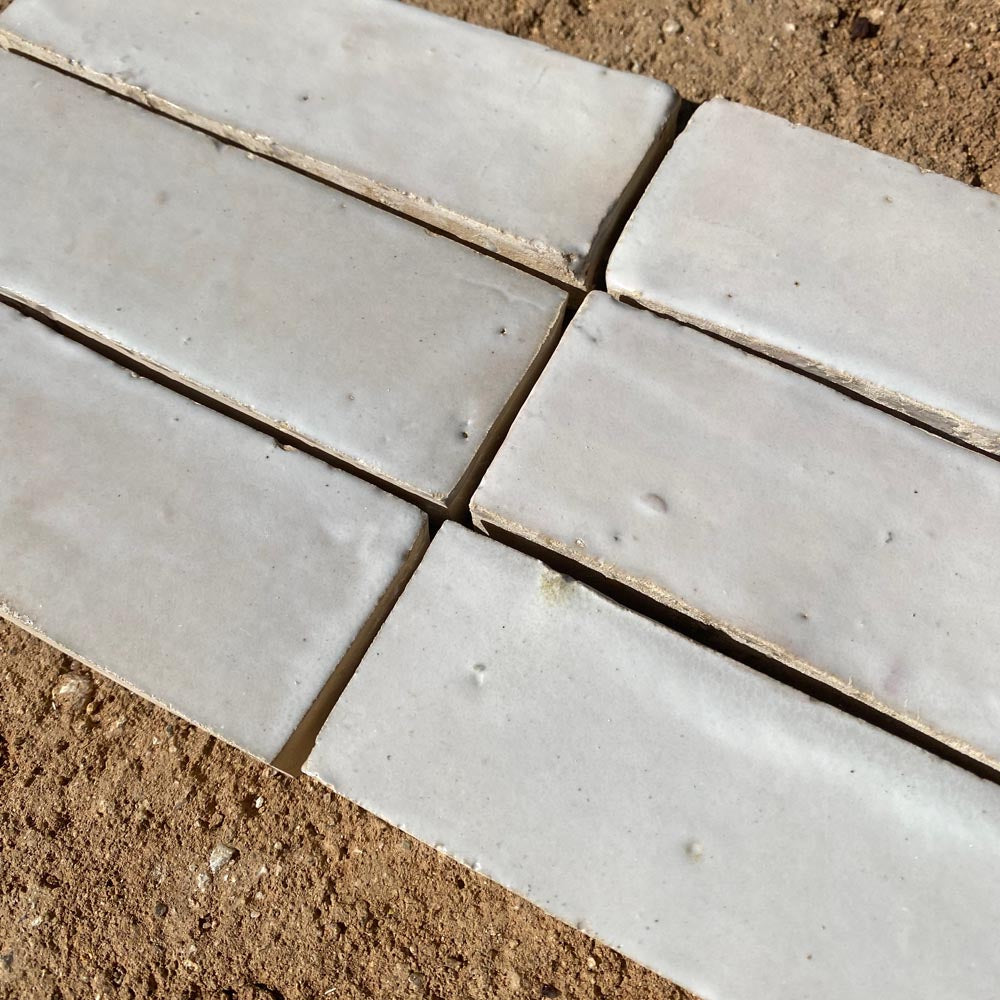 Riad Tile | Authentic Moroccan Zellige 2x6 Tile in Natural White