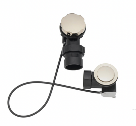 California Faucets | Waste & Overflow Cable Operated 1 1/2" ABS in Matte Black.