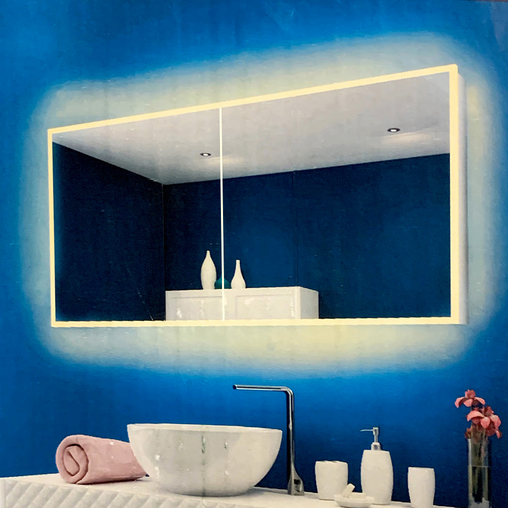 Paris Mirror | Galaxy 48" x 28" Surface Mount Medicine Cabinet with LED Lighting